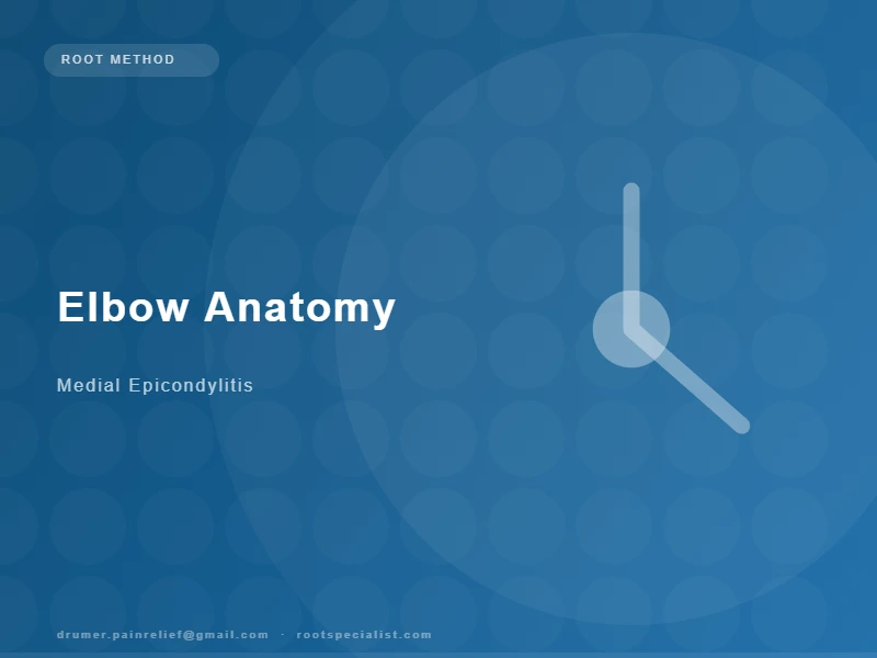 Anatomical illustration of the medial elbow showing the flexor-pronator tendon origin at the medial epicondyle and the adjacent ulnar nerve