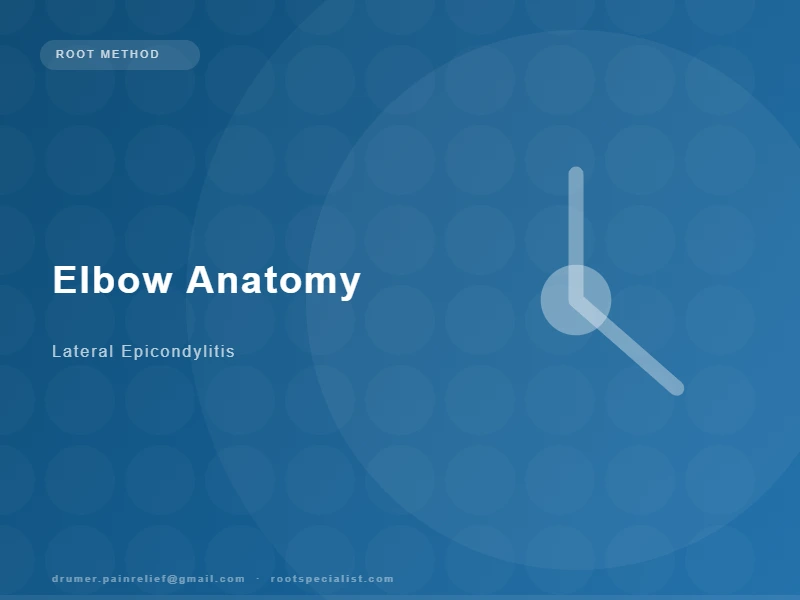 Anatomical illustration of the lateral elbow showing the extensor carpi radialis brevis tendon origin at the lateral epicondyle
